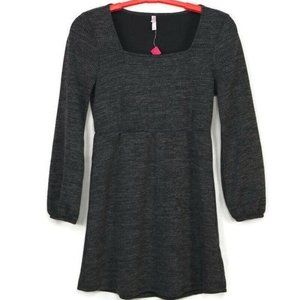 Xhilaration Sweater Dress‎ Charcoal Grey Long Sleeve L Large